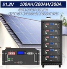 Rack Mount LiFePO4 Home Solar Energy System Lithium Ion Battery Renewable 48V 100AH 200AH 300Ah