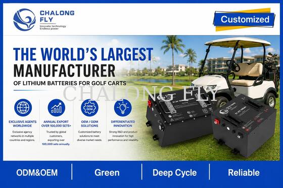 OEM ODM LiFePO4 Golf Cart Battery with Custom Voltage Custom BMS and CAN Communication