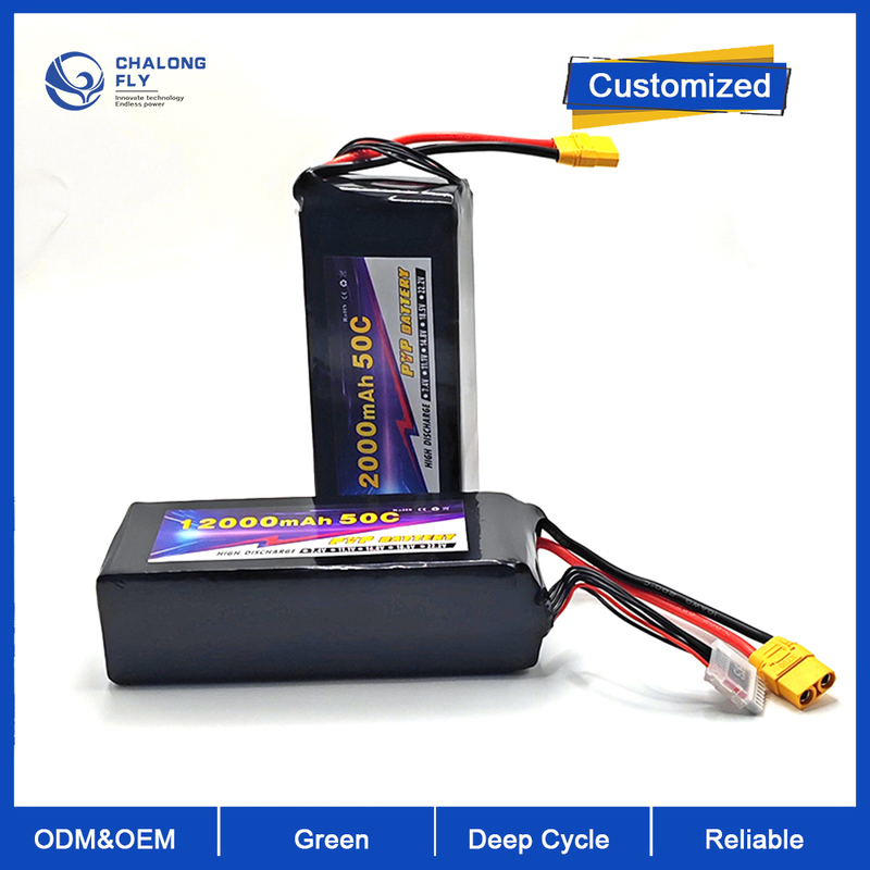 22.2V 6S 12000mAh Drone Battery FPV Battery with High Energy Density and OEM/ODM Customization