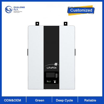 LiFePo4 Ausgangsersatzbatterie-Satz 5KW 10KW der Lithium-Batterie-48V 100AH Solarenergie-Speicher-System Soem-ODM an der Wand befestigtes