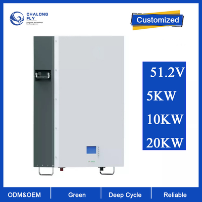 Lithium-Batterie LiFePo4 Soem-ODM 51.2V 100AH 200AH Ausgangslithium-batterie des Solarenergie-Speicher-Lifepo4 an der Wand befestigt