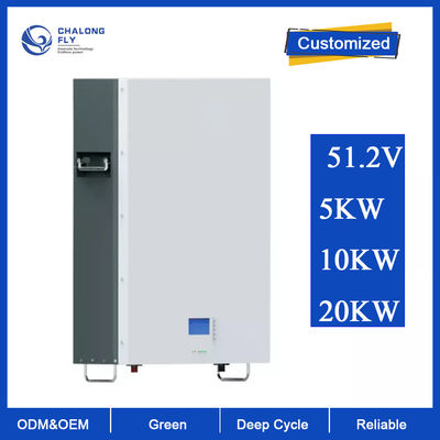 Lithium-Batterie LiFePo4 Soem-ODM 51.2V 100AH 200AH Ausgangslithium-batterie des Solarenergie-Speicher-Lifepo4 an der Wand befestigt
