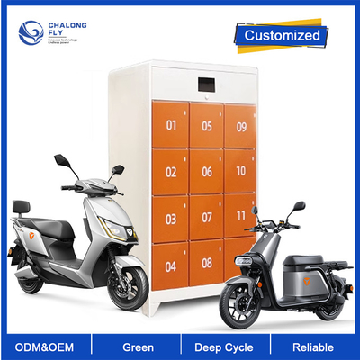 Ebike-Roller-Batterie Lithium Soem-ODM LiFePO4, die schnelle Aufladungskundengebundene Batterie des Stations-Kabinetts austauscht