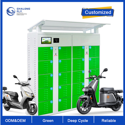 Lithium-Batterie Soem-ODM LiFePO4 im Freien, die Stations-Kabinett für das Teilen der E-Fahrrad kundengebundenen Batterie austauscht