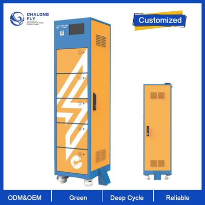 LiFePo4 Batterie-Tauschen der Lithium-Batterie-48V 60V 72V, das Station kundengebundenes Energie-Batterie-Tauschen-Kabinett 6600W 220V EV austauscht