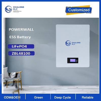 Akku Powerwall 100Ah 5KW Lifepo4 an der Wand befestigt für Solarenergie-System