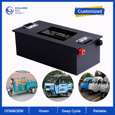 LiFePO4 Lithiumbatterie 80AH 120AH 300AH Individuelle 48V 60V 76V 96V Lithium-Ionen-Batterie für elektrischen Rollstuhl/Dreifahrer