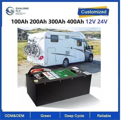 CLF Lithium Eisen Phosphat Wiederaufladbare Batterie LiFePO4 Batterie 100Ah 200Ah 300Ah 400Ah 12V 24V für RV Camper Boot