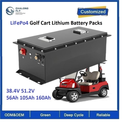 CLF OEM ODM Wiederaufladbare LiFePo4 Golfkarren Lithiumbatteriepacks 38.4V 56Ah 105Ah 160Ah Lkw Gabelstapler Bus 6000Räder