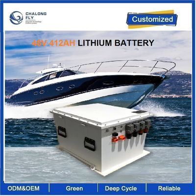 48V 412AH IP65 wasserdichte Marine-Lithium-Batterie mit Edelstahlgehäuse für Elektroboot und Yacht
