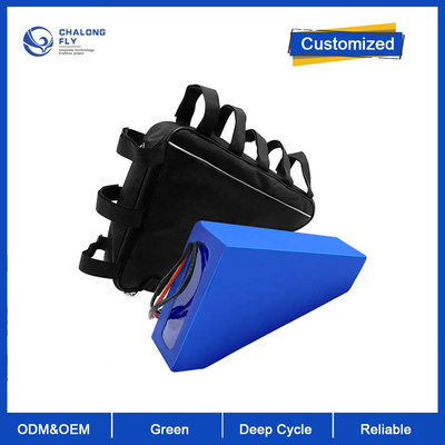 CLF Großhandel 52V 60V 72V 20Ah 25Ah 30Ah 35Ah Dreieck Lithium-Ionen-Batterie Zylindrische E-Bike-Batterie für Elektrofahrrad