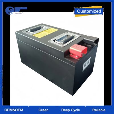 Deep Cycle 12V 200AH 100AH Lithium-Ionen-Lifepo4-Batteriepack mit BMS-Schutz für AGV-Golfwagen mit LFP-Anode