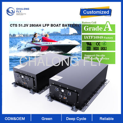 51.2V 280AH Lifepo4 Batterie IP67 Wasserdichte Marine Lithiumbatterie mit 6000 Zyklen für Elektroboote