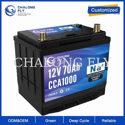 12V 70Ah 1000CCA Natrium-Ionen-Autobatterien für Personenkraftwagen und Stadtflotten