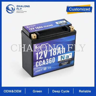 12V 18Ah 360CCA Natrium-Ionen-Motorrad-Starterbatterie für Touren und kaltes Wetter